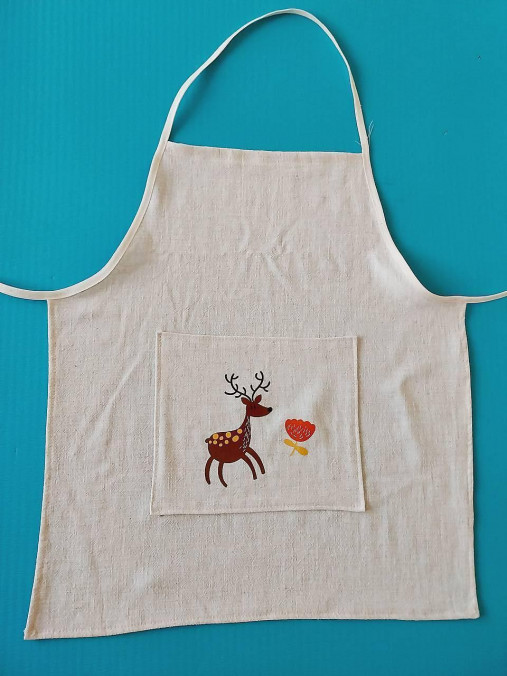 Detský textil - Detská zásterka s jelenčekom - 16503207_
