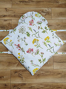Detský textil - Jemná kvetinová zavinovačka - D9 (Obliečka + vnútorná výplň z umelého vlákna 200g) - 16505954_