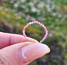 Prstene - Prsteň*rubelit*ružový turmalín*tenký*Ag - 16504098_