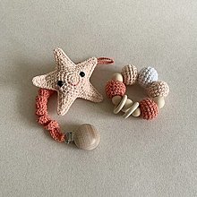 Hračky - Set s morskou hviezdicou / marhuľkovo-lososový (3 hračky) - 16506944_