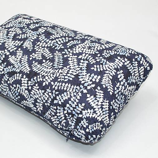 Úžitkový textil - Rastliny na tmavomodrej batike - obliečka na cestovný vankúš - 16507609_
