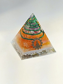 Dekorácie - ohnivá - harmonizačná pyramída - 16507809_