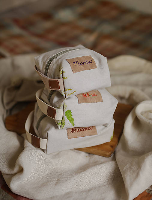 Taštičky - Ľanová zero-waste taštička - 16508033_