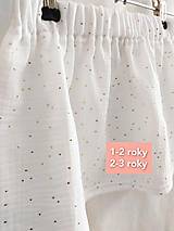Detské oblečenie - Dětská mušelinová sukně bílá - 16506854_