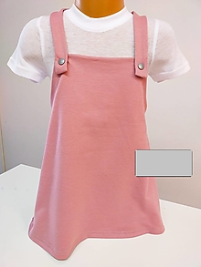 Detské oblečenie - Dětské laclové šaty růžové - 16506598_