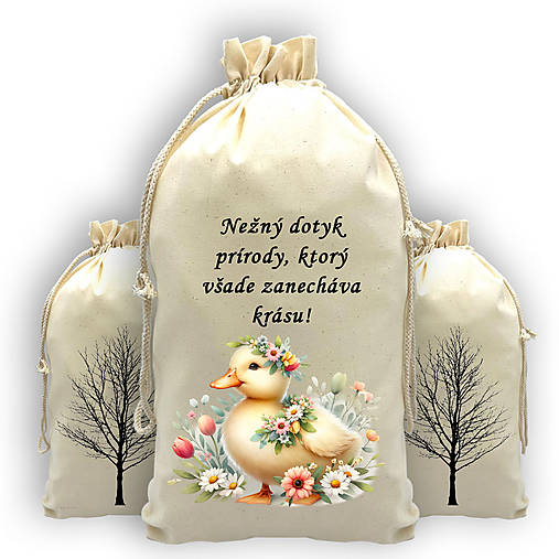 Iné tašky - Dekoračné vrecko KAČIATKO d - 16507700_