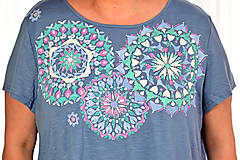 Topy, tričká, tielka - JoanesS ručně malované triko s krátkým rukávem - 16506180_