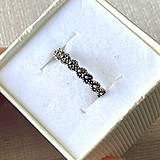 Prstene - Antique Silver Simple Ring / Starostrieborný prsteň - obrúčka filigránová E030 - 16509238_