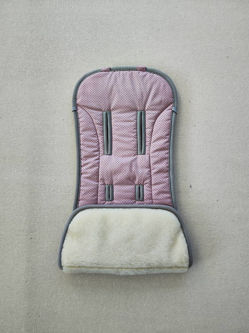 Detský textil - Vlnienka podložka do kočíka OYSTER ZERO ALPINE GREEN 100% Merino top super wash Natural Bodka ružová - 16510336_