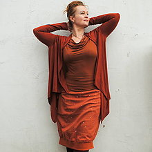 Sukne - „Podzim je druhé jaro“, krátká sukně s kapsami (délka 70cm) - 16509500_