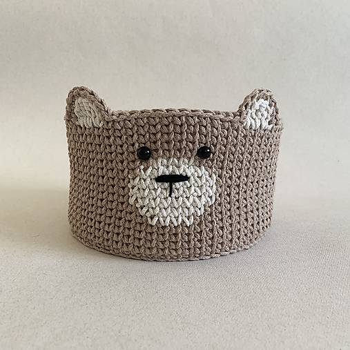 Úložné priestory & Organizácia - Košík s motívom medvedíka / priemer 20 cm - 16510104_