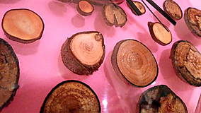 Hodiny - Hodiny hexagon wood&pink resin - 16508871_