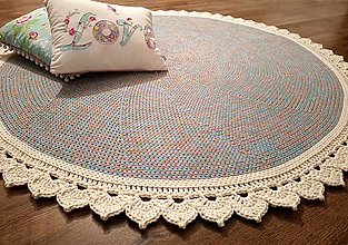 Úžitkový textil - Háčkovaný koberec - 16511309_