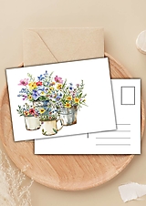 Papiernictvo - Pohľadnica " všetky kvety Tebe " - 16509561_