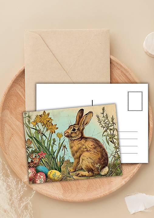 Papiernictvo - Pohľadnica "Vintage vítanie jari" - 16509315_