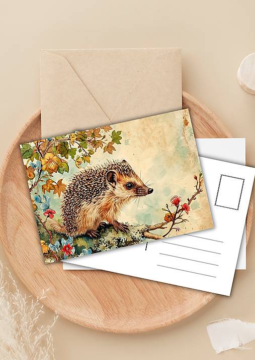 Papiernictvo - Pohľadnica z kolekcie " fauna life " jež - 16509441_