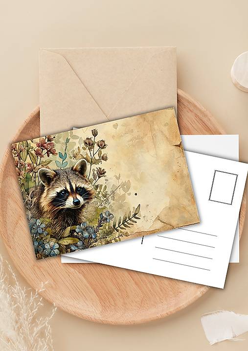 Papiernictvo - Pohľadnica z kolekcie " fauna life " mýval - 16509443_