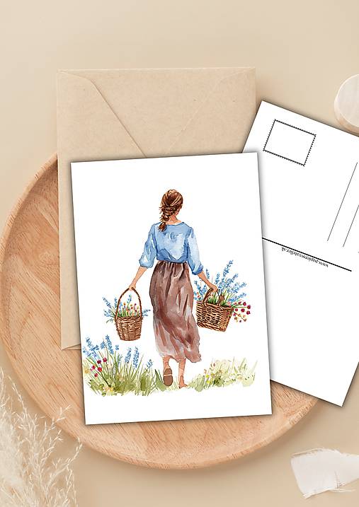 Papiernictvo - Pohľadnica  " dar kvetov " - 16509810_
