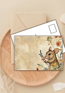Papiernictvo - Pohľadnica "myšička rozkošná" - 16509327_