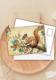 Papiernictvo - Pohľadnica z kolekcie " fauna life " veverička - 16509432_