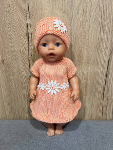 Hračky - šaty s čelenkou pre bábiku BABY BORN - 43 cm - 16510659_
