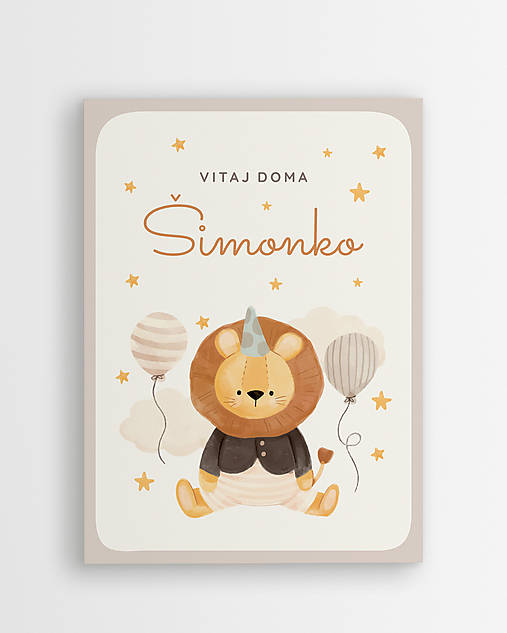 Grafika - Personalizovaný plagát k narodeniu dieťaťa - VITAJ DOMA  - 16511372_