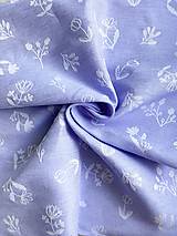 Úžitkový textil - Ľanová kuchynská utierka Kvietky (fialová) - 16510949_