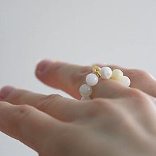 Prstene - Korálkový prsteň s príveskom - 16508612_