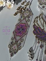 Sady šperkov - Set "Angel": náhrdelnik, náramok a náušnice, tkane z rokajlových korálok Preciosa, ručná výroba - 16509261_
