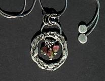 Náhrdelníky - Melónový turmalín – cínovaný náhrdelník - 16510715_