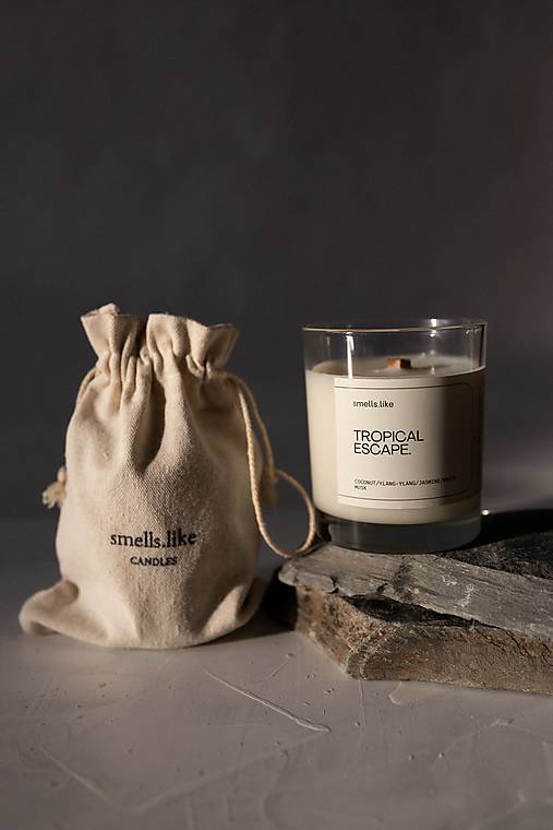 Sviečky - sójová sviečka - smells.like TROPICAL ESCAPE - 16509829_