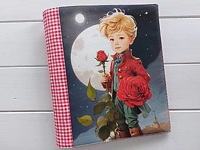 Papiernictvo - Obal na knihu Malý princ s květinou - nastavitelný - 16508981_