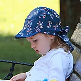 Detské čiapky - Letný detský šilt modrá lúka - 16513043_