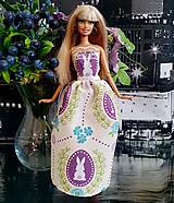 Hračky - Zajačikové fialové šaty pre Barbie - 16512567_