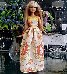 Hračky - Zajačikové dlhé šaty pre Barbie - 16512557_