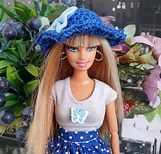 Hračky - Modrý klobúk pre Barbie - 16512644_