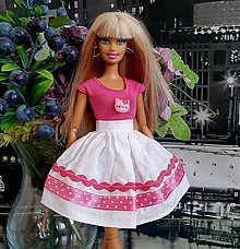 Hračky - Bodkovaná sukňa pre Barbie - 16512678_