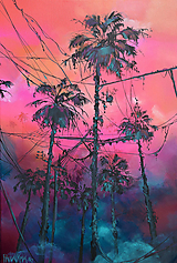 Obrazy - "Pink Thai" tlač. reprodukcia na plátne 45cm x 30cm - 16511519_