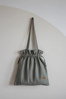 Iné tašky - Ľanová taška (Zelená) - 16512202_