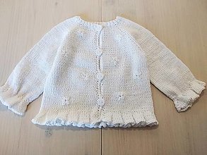 Detské oblečenie - Svetrík s volánikom 100% Cotton - 16512780_