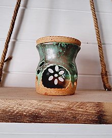Svietidlá - Aróma lampa keramická - zelená - 16513021_