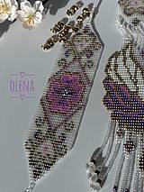 Sady šperkov - Šperky zo seta "Angel" kusový predaj: náhrdelnik, náramok a náušnice, tkane z rokajlových korálok Preciosa, ručná výroba - 16512550_