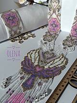 Sady šperkov - Šperky zo seta "Angel" kusový predaj: náhrdelnik, náramok a náušnice, tkane z rokajlových korálok Preciosa, ručná výroba - 16512565_