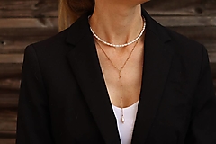 Náhrdelníky - Perlový náhrdelník (perlový choker) - 16512365_