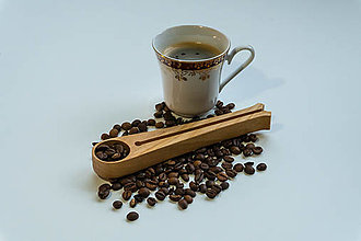 Príbory, varešky, pomôcky - Štipec na kávu s naberačkou - 16512419_