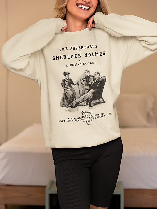 Mikiny - Literárna mikina Sherlock Holmes, Darček pre knihomoľov - 16512497_