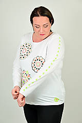 Topy, tričká, tielka - JoanesS ručně malované triko s dlouhým rukávem - 16512435_