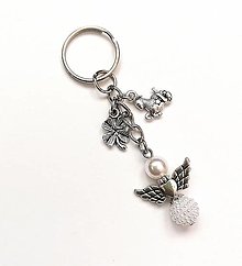 Kľúčenky - Kľúčenka "znamenia" s anjelikom (kozorožec) - 16514592_