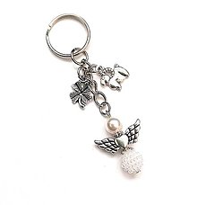 Kľúčenky - Kľúčenka "znamenia" s anjelikom - 16514599_