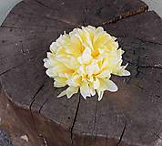 Hlavička chryzantéma žltá 15cm - dekorácia